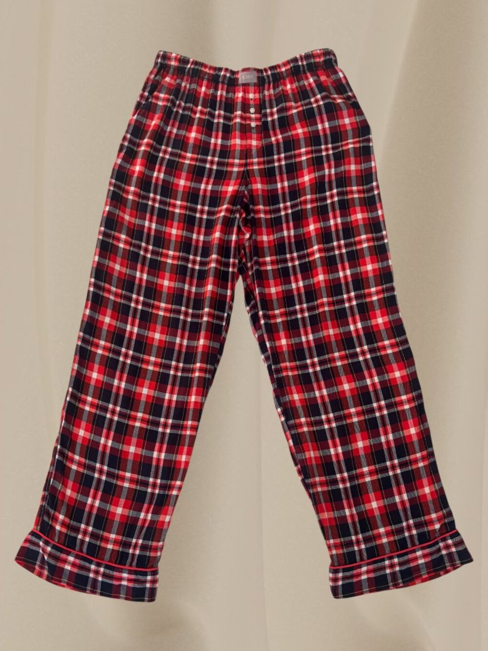 J. Crew Women’s Plaid Pajama Lounge Pants Sleepwear Cotton Modal Holiday (Sz M)
